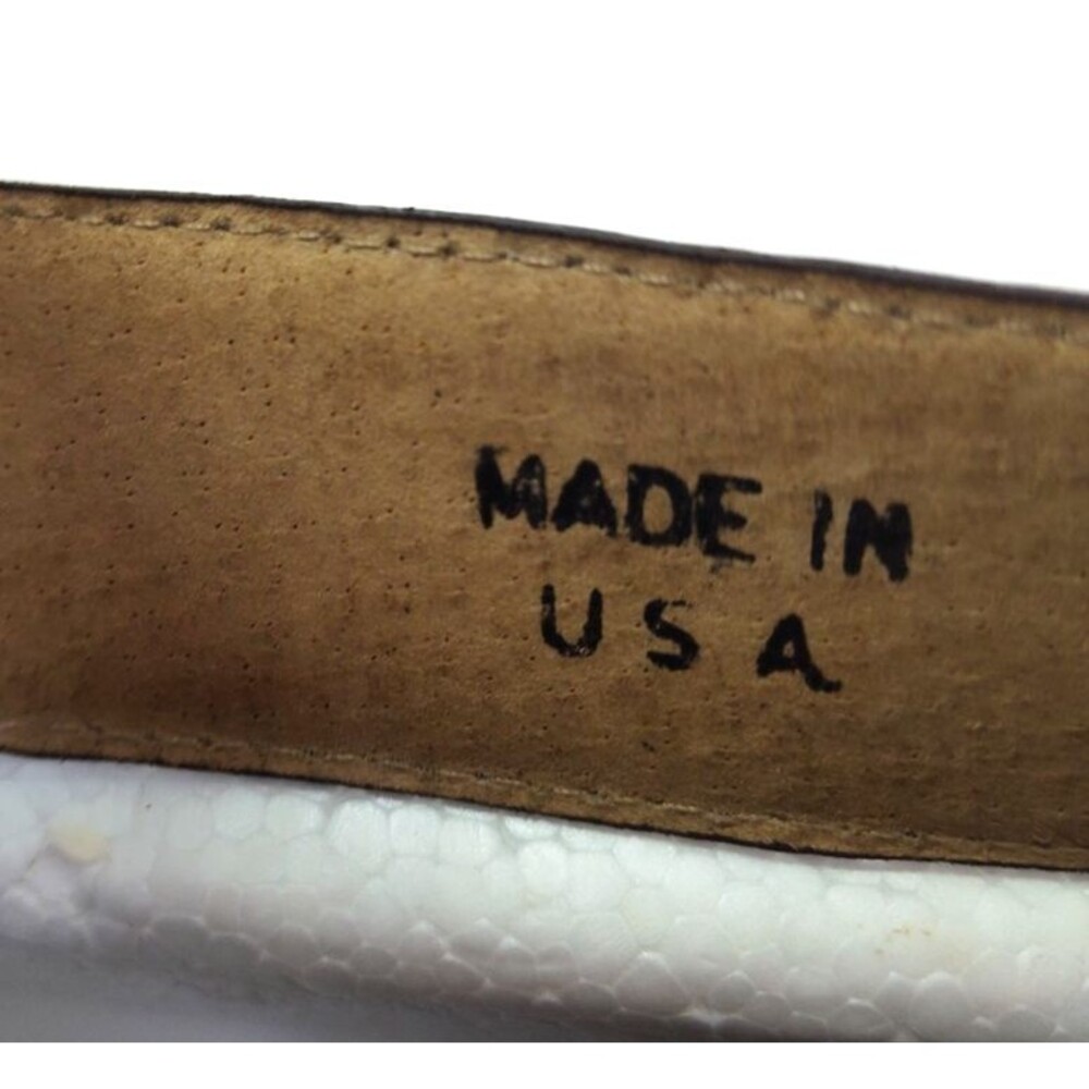 Banana Republic Classics Womens 1" wide Brown Leather Belt Sz M 30  USA 26.5-31" - Picture 7 of 10